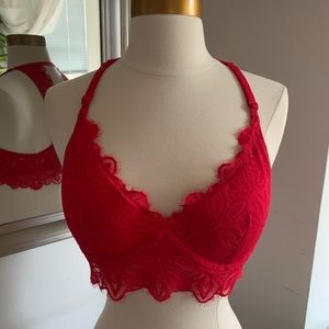 PINK Victoria’s Secret Lace Bralette Red